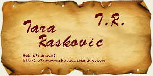 Tara Rašković vizit kartica